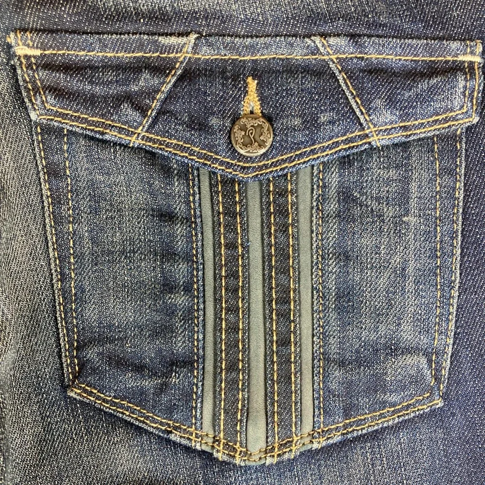 Paige Premium Jeans Women's Size 30 Cloverdale Bootcut Dark Wash Flap‎ Pockets